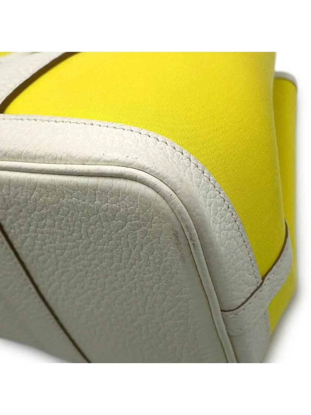 Hermes Tote Bag Garden Party TPM Lime Cles Silver Toile Officier Country